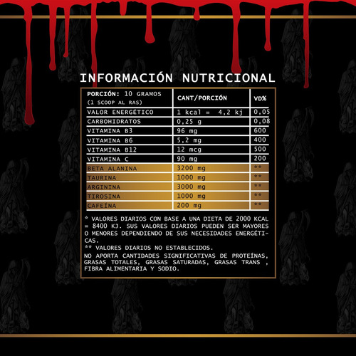 Slayer - Dark Mood - Pre Entreno (300gr) Uva