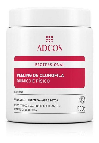 Adcos Profissional Peeling De Clorofila Quim. E Fisico 500gr