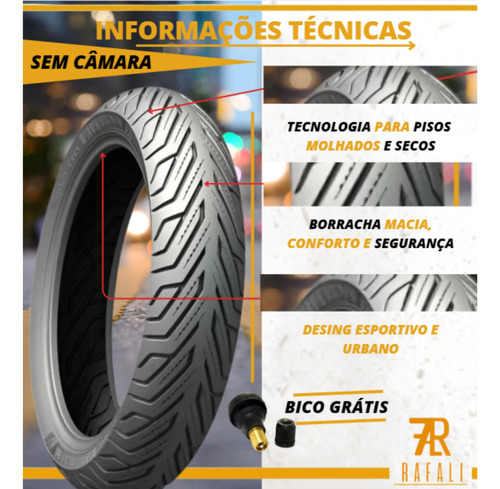 Pneu Moto Dafra Maxsym 400 150/70-14 Sem Câmara Michelin