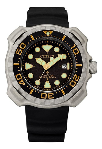 Reloj Para Hombre Citizen Bn0220-16e Eco-drive Promaster Sea Color de la correa Negro Color del bisel Acero inoxidable Color del fondo Negro