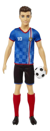 Barbie Soccer Ken Doll Con Cabello Recortado, Colorido Unifo