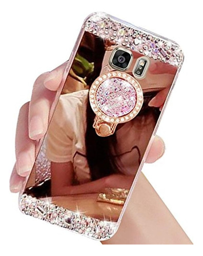 Funda Para Galaxy S8 Plus (color Oro Rosa/diseno Diamantes)