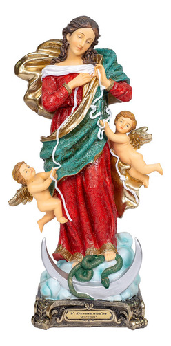 Virgen Desatanudos De 40 Cm  Marmolina Firenzi Envio Gratis