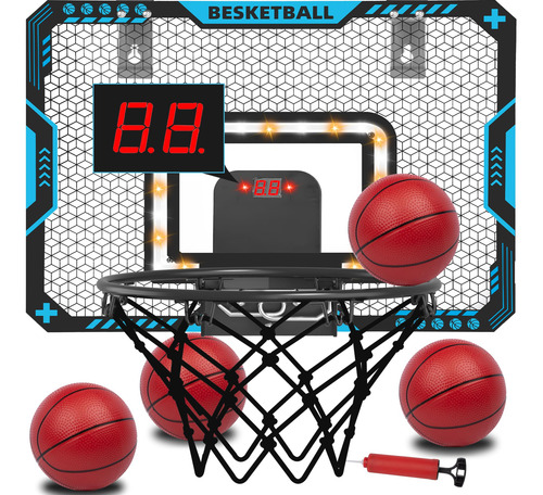 Aro De Baloncesto Awsoo Para Niños Con Marcador Y 4 Pelotas