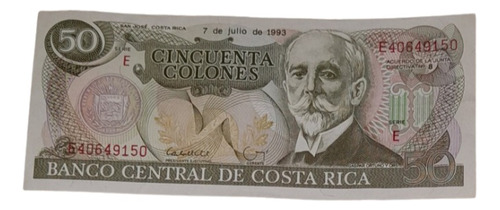 Billete Colección Costa Rica, 50 Colones 7 Jul 1993