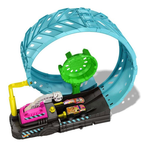 Hot Wheels Monster Trucks Glow Epic Loop Challenge Mattel Color Verde