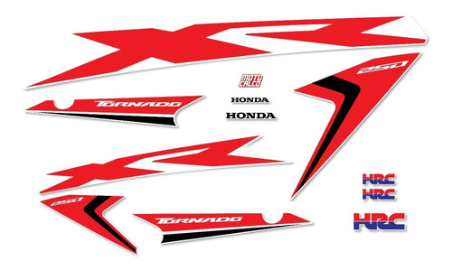 Kit Calcos - Honda Xr 250 - Tornado - Moto Blanca (r)