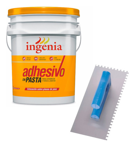 Combo Adhesivo En Pasta Ingenia 25k + Llana Dentada 6x6 Mm