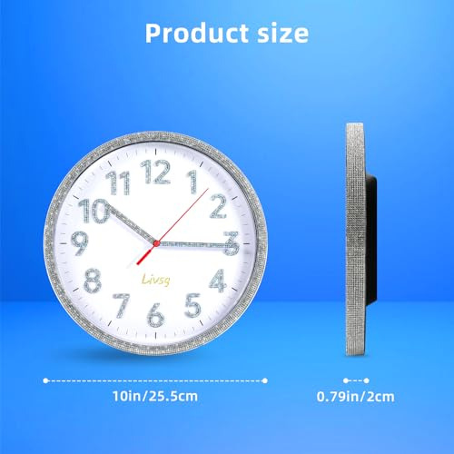 Reloj De Pared Con Diamantes De Imitación 3d Coloridos, 25 C