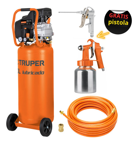 Compresora De Aire 80 L, 3-1/2 Hp, Kit Pistolas Truper