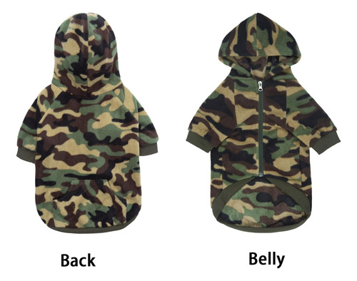 Camo Bulldog Francés Ropa De Perro Sudadera Con Capucha C...