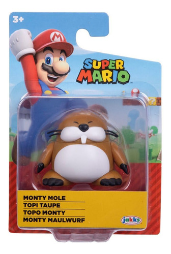 Minifigura Nintendo Super Mario Monty Mole De 2,5 Cm
