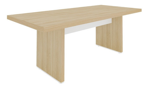 Mesa Artany Para Reunião 2000 Carvalho Com Branco Cor Carvalho Com Branco