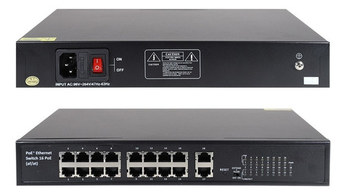 Switch Poe 16 Puertos X-28 Fuente Interna