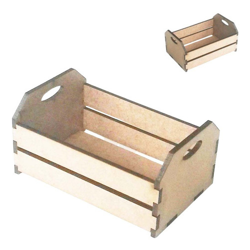Kit 10 Mini Caixote Feira 20cm Mdf Caixotinho Mercado Festa