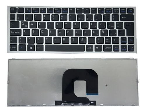 Teclado Plata Para Sony Vaio Vpcya Pcg41111u Vpcy110fl/b