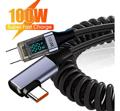 Cargador Rápido Pd De 100 W, Cable De Datos Dual Tipo C De 9