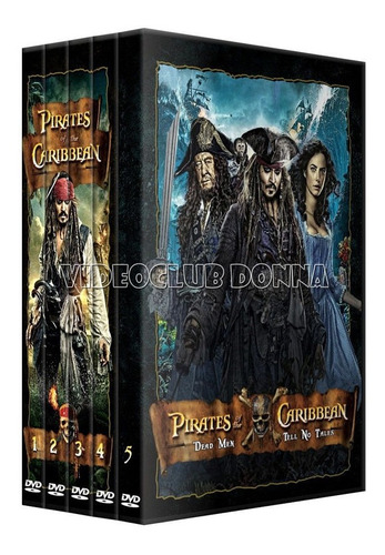 Pirates Of The Caribbean Saga Completa Dvd Colección Latino