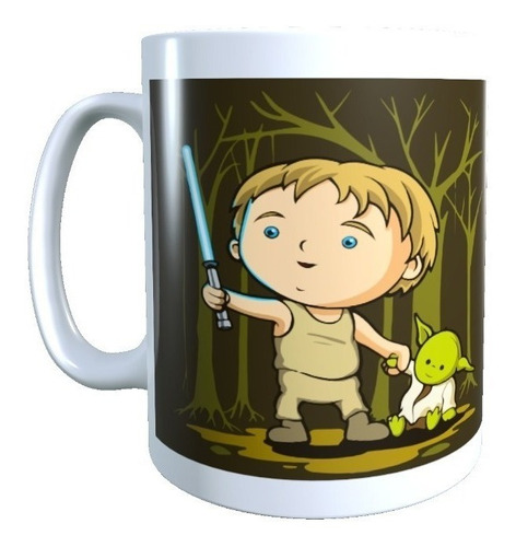 Taza Luke Skywalker Y Yoda Star Wars