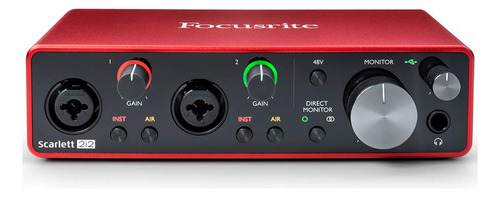 Interfaz De Audio Usb Scarlett 2i2 Con Micrófono Y Filtro Po