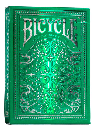 Baraja de cartas para bicicleta Jacquard Premium Poker con dorso verde, idioma inglés