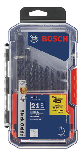 Bosch Bl21a Juego De Brocas Para Metal De Óxido Negro De 21 