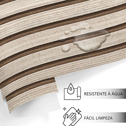 Papel De Parede Ripas De Madeira Cinza Vinilico Sala 10m