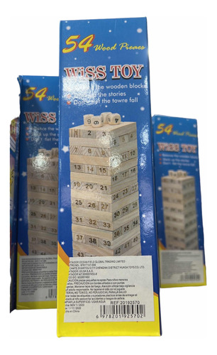 Juego De Madera Tipo Jenga Diversion Para La Familia