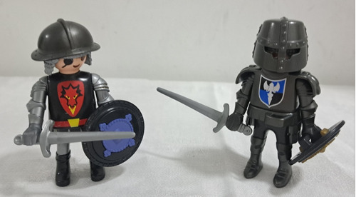 Lote 2 Playmobil Soldados Medievales Escudo Espada Casco G18