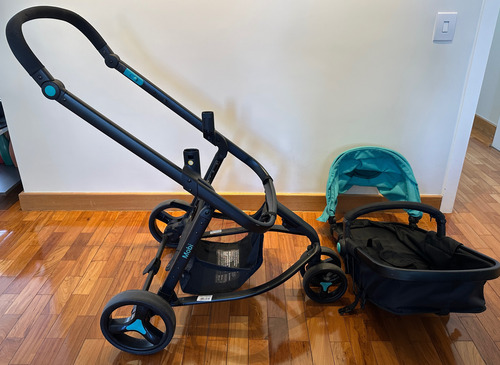 Conjunto Carrinho Bebê Mibo Safte 1st Preto Preto (Usado)