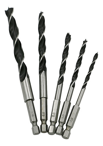 Broca Hexagonal Hss De 4/5/6/8/10 Mm, 5 Piezas
