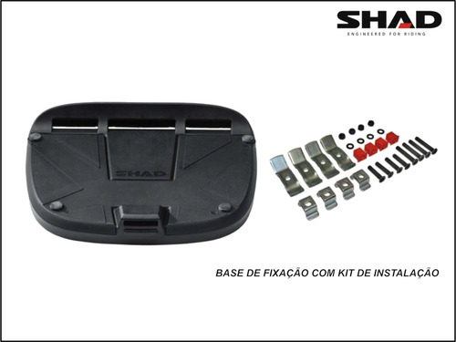 Kit Shad Sh58x Titânio Luz Freio Base Suporte V-strom650 19+