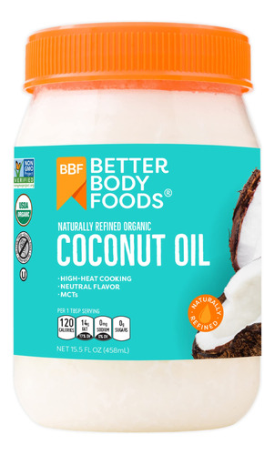 Betterbody Foods Aceite De Coco Organico, Naturalmente Refin