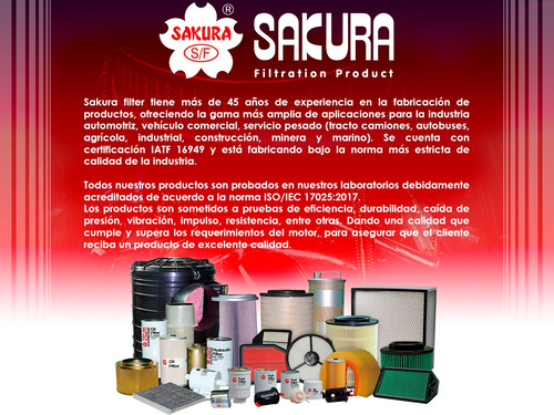 Filtro Aceite Chevrolet Ss V8 6.2l 14/14 Sakura 8639664