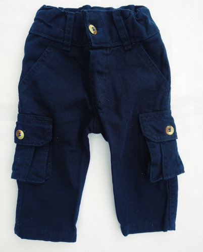 Pantalon Cargo Tiki Gabardina Bebe Infantil Talles 0 Al 3