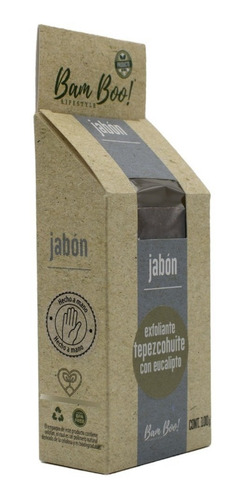 Imagen 7 de 9 de Jabón Exfoliante Tepezcohuite Eucalipto 100 G Bam Boo!