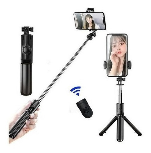 Trípode de mesa con control Bluetooth S03, palo retráctil para selfies