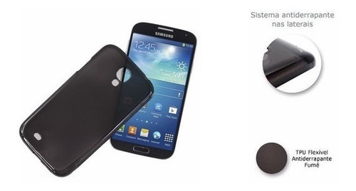 Capa Transparente Galaxy S4 I9500 Tpu + Película Vidro Top!