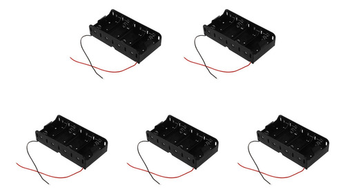 5x Spring Clip Black 4 X 1,5v Tamanho D Baterias Holde