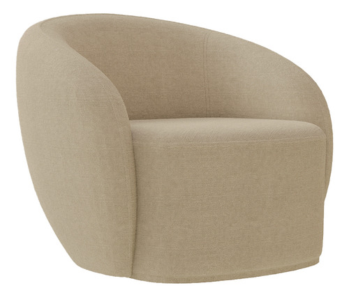 Kit 2 Poltronas Decorativas Íbis Bouclê Bege G33 - Gran