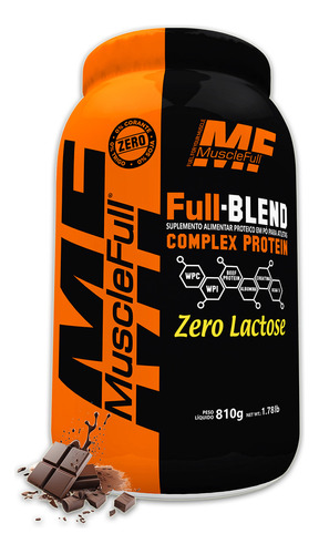 MuscleFull Complexo De Proteinas Blend 810g Zero Lactose Com Creatina Sabor Chocolate