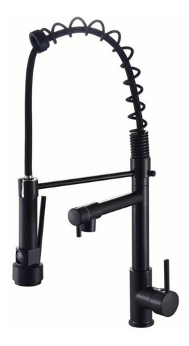 Grifo Llave Lavaplatos Monomando Extensible Triple Negra