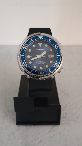 Reloj Fox Box 50m Caratula Azul Extencible Caucho 