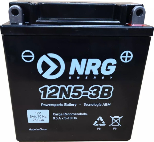 Bateria Moto 110 Nrg 12n5-3b Maldonado Motos