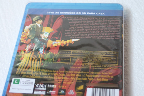 Blu-ray Cirque Du Soleil Journey Of Man 3d (Usado)