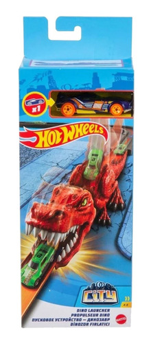 Hot Wheels City Lanzadores Némesis Dinosaurio Pista