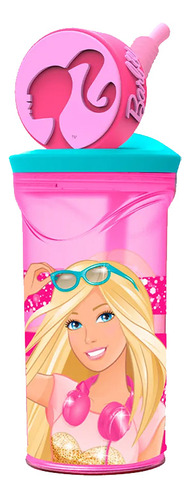 Vaso 360ml Figura 3d Barbie