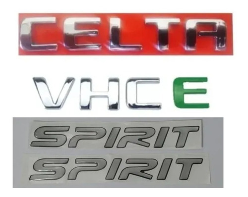 Emblemas Celta+vhc E + Spirit-  4 Peças
