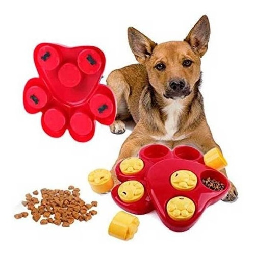 Imagen 2 de 5 de Plato De Comida Para Mascotas Con Juguetes Pata Perro