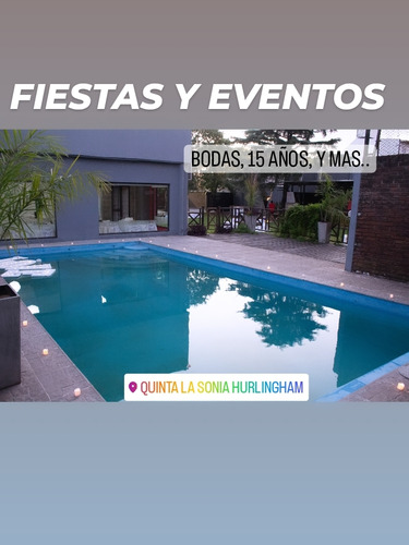 Quinta Para Eventos Y Fiestas/zona Oeste/hurlingham/ Salon De Fiestas. A Minutos De Capital Y Al Rededores Cerca Del Shoping Plaza Oeste . / Exelente Ubicacion.